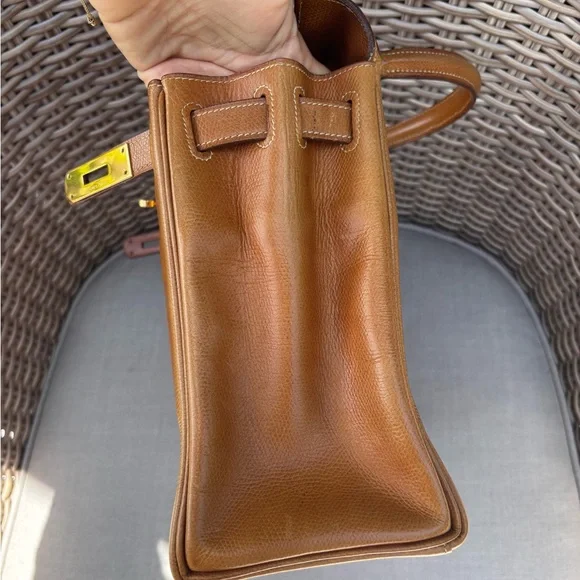 Authentic HERMES vintage KELLY 28 gold Courchevel Circa 1963 🦄 - Picture 13 of 16